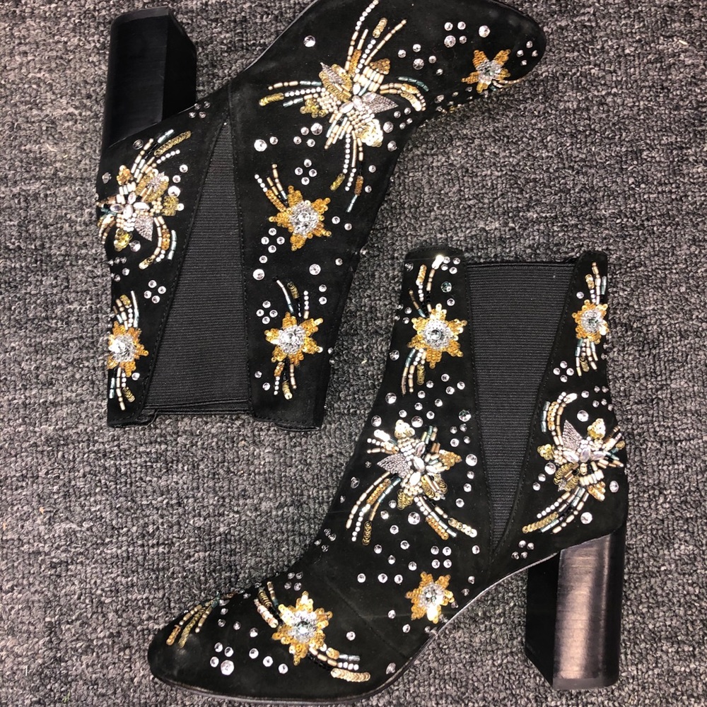 Bling out ankle booties